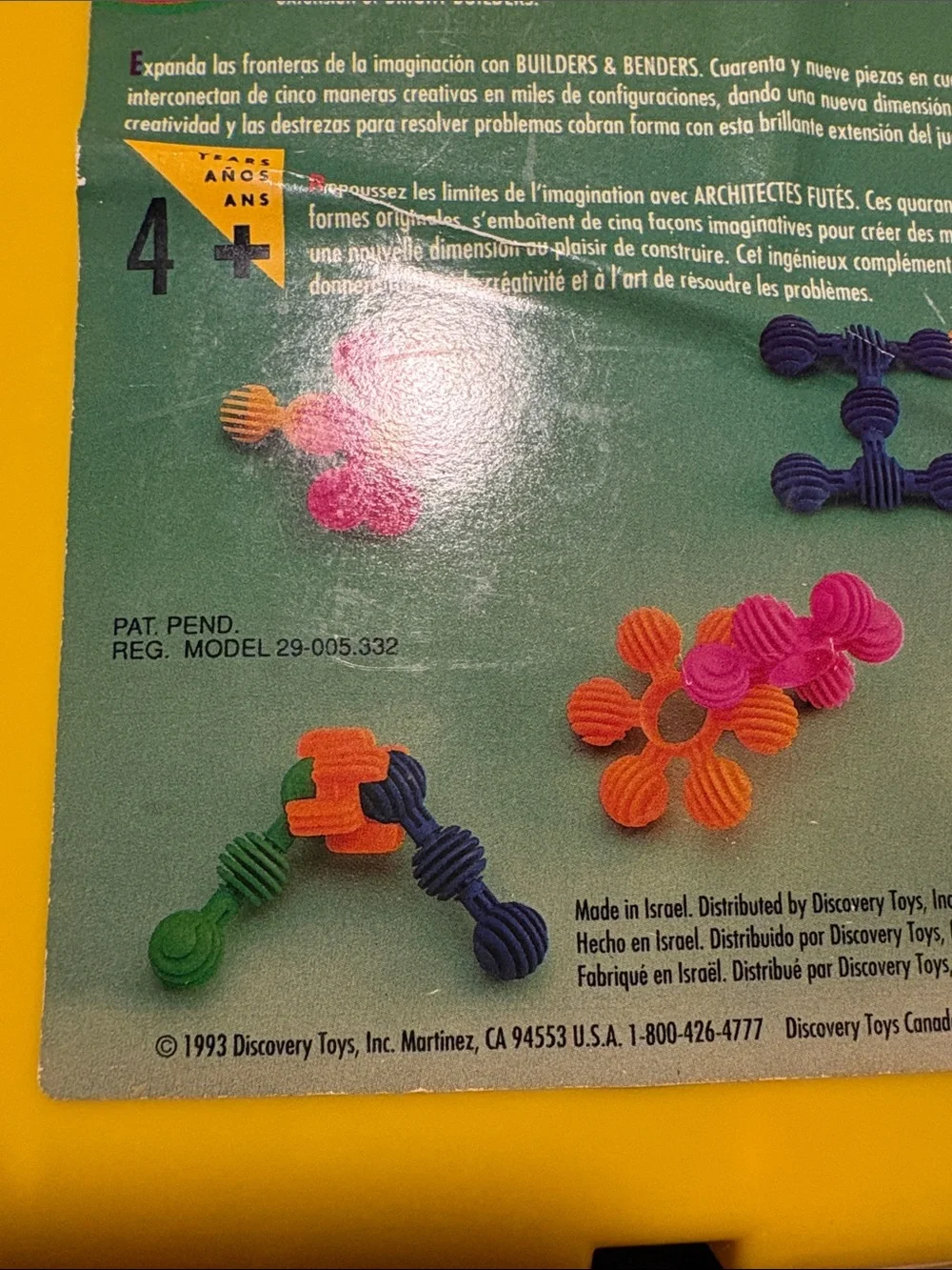 1993 Vintage Builders & Benders Kids Construction Incomplete Set With Bucket